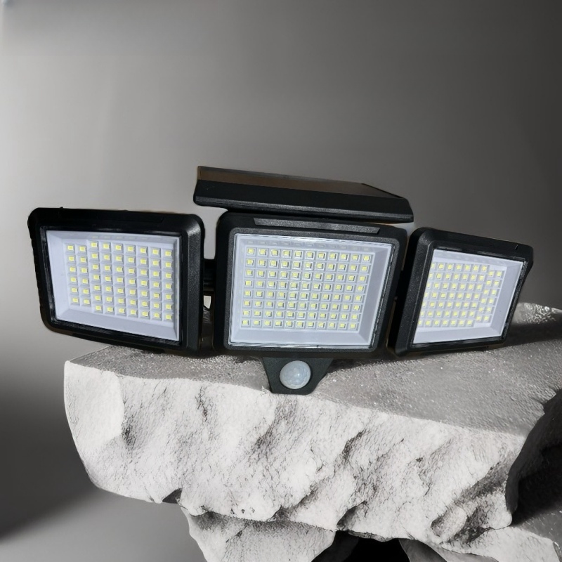 210 LED 2 Heads Motion Sensor Lights Solar Outdoor Wall Lights Remote Control Security Light