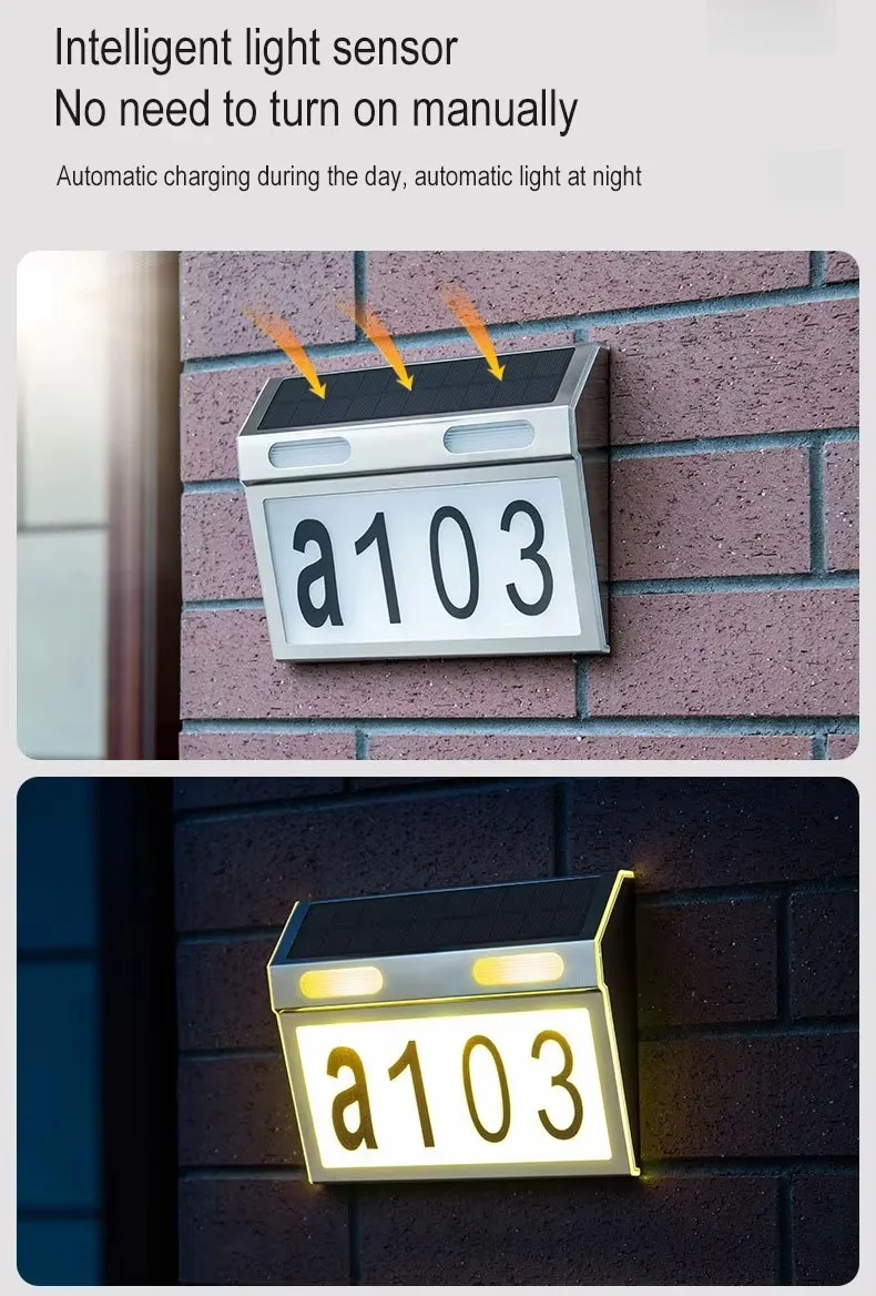 Solar House Number Light 3