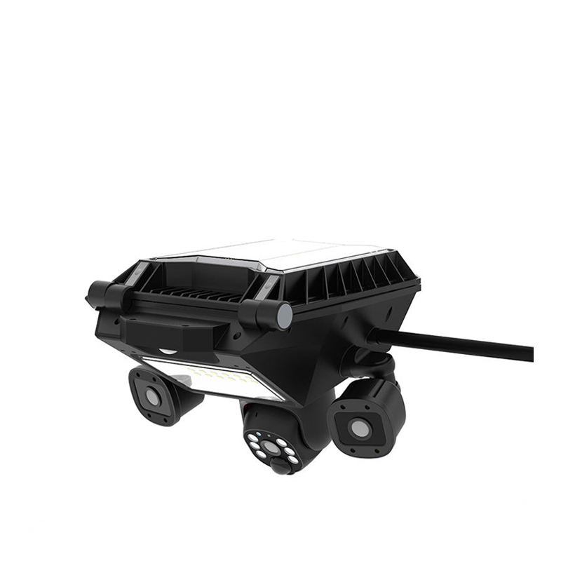 Outdoor Foldable Three Lens 12MP 4G Solar Security Cameras 500W Outdoor Motion Sensor LED Garden Integrated Solar Street Lights