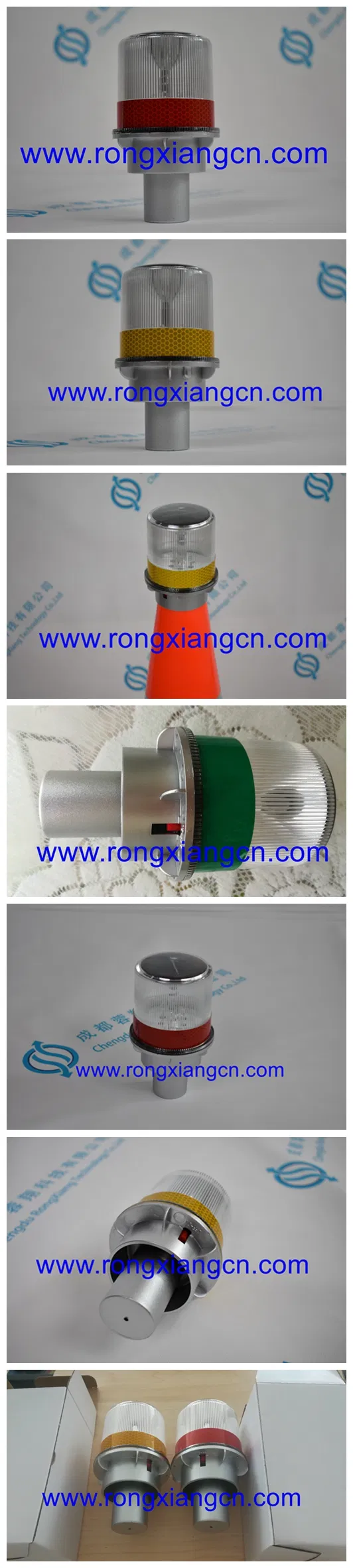 Traffic Safety Strobe Solar Flashing LED Road Warning Light