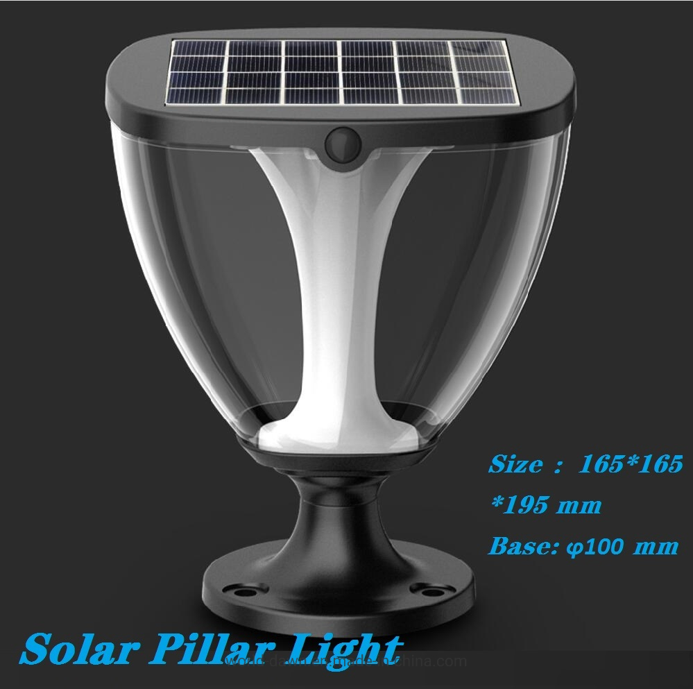 Casting Aluminum LED Outdoor Solar Bollard Lawn Light for Garden