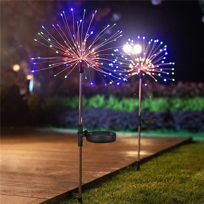 String Fairy Light Outdoor Solar Firework Light Waterproof Flash Light for Lawn Garden Patio Christmas Holiday Decoration