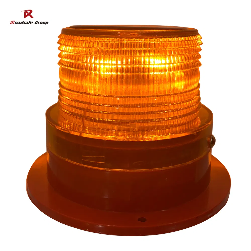 Traffic Safety Road LED Strobe Warning Beacon Light Blinker Solar Light Blinking Amber Warning Light