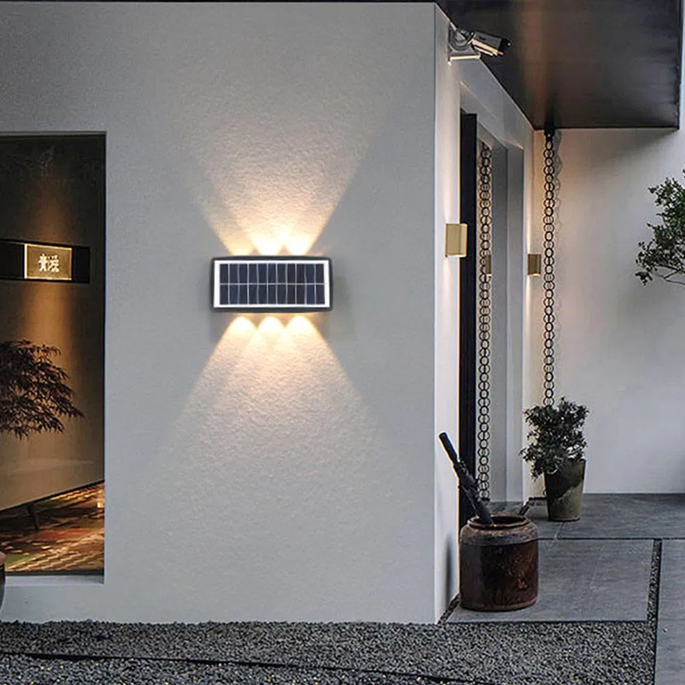 Waterproof Nordic Style Deck Step Wall Lighting Exterior Solar up Down Light