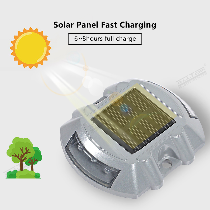 Solar Highway Spike Lights Deck Ground Marker Waterproof Outdoor Warning Step Lights