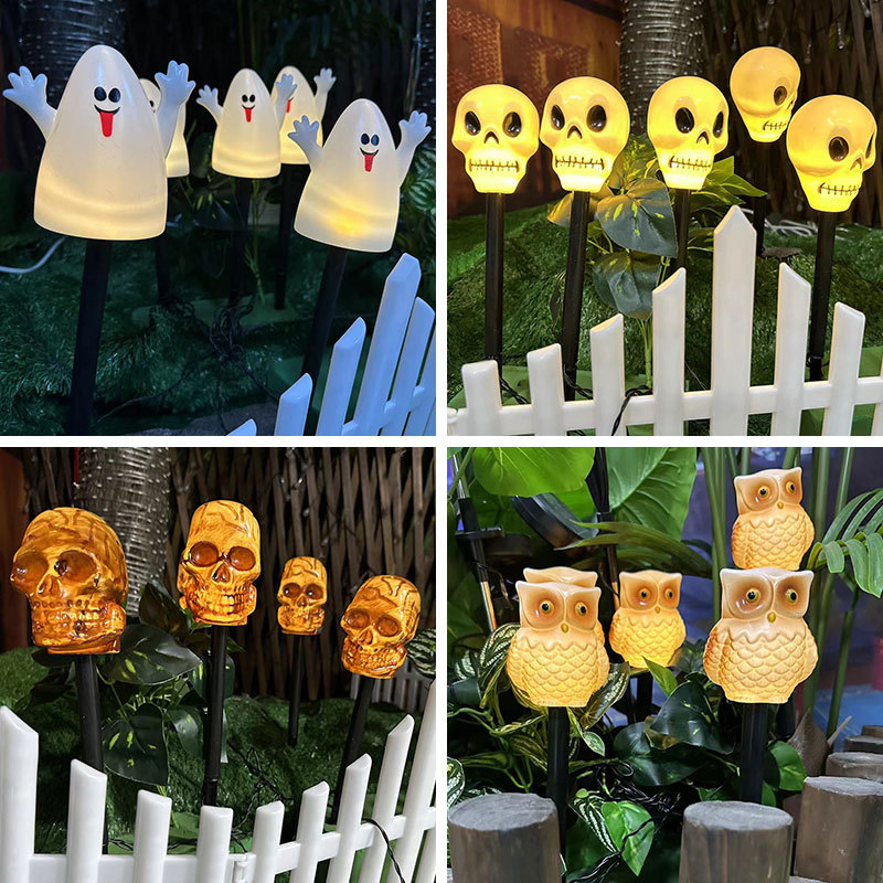 Halloween Decorative Light Outdoor Waterproof Solar Ghost Hand Candle Lights Courtyard Garden Lawn Ground LED Ground Lights