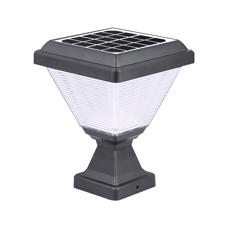 Cintelligent Control Landscape Outdoor LED Solar Garden Lawn Pillar Gate Light