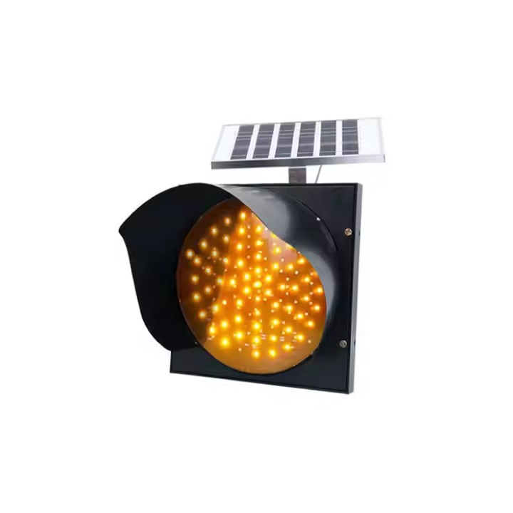 170 LED Yellow Flashing Light Solar Amber LED Traffic Warning Signal Light