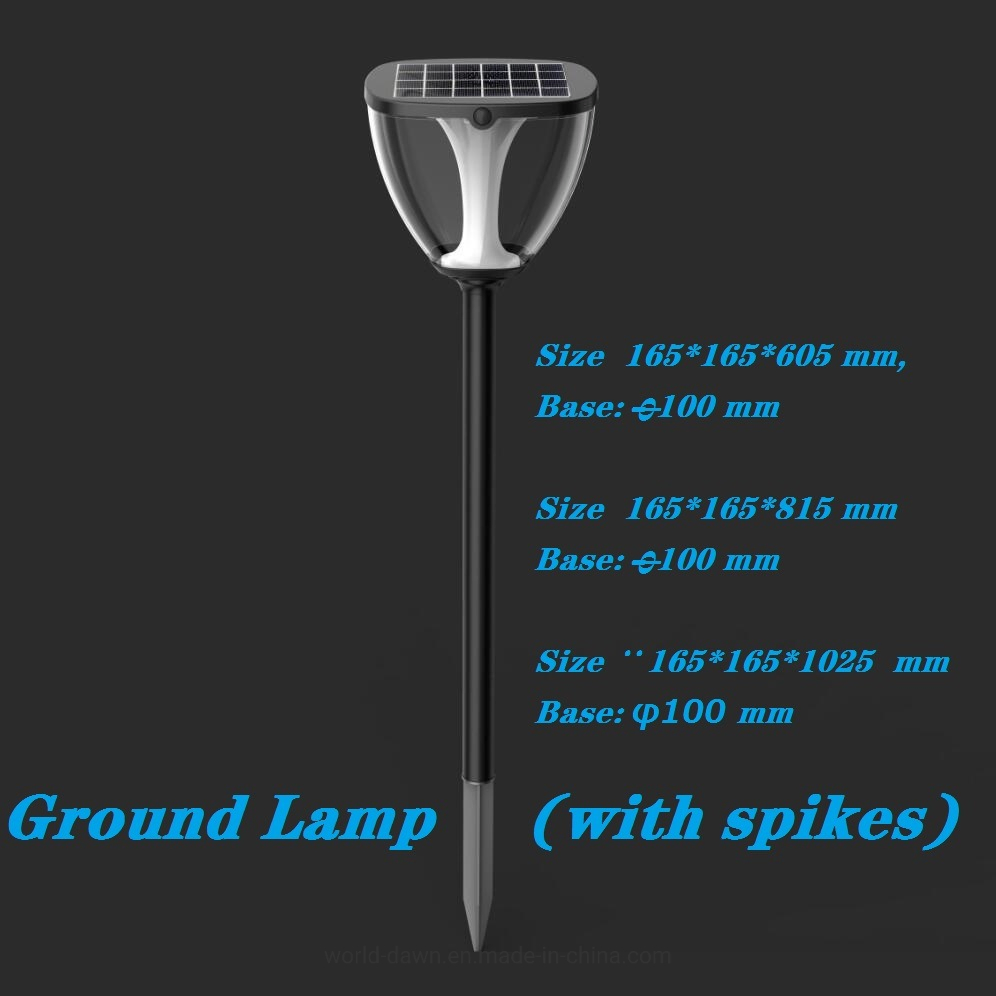 Casting Aluminum LED Outdoor Solar Bollard Lawn Light for Garden