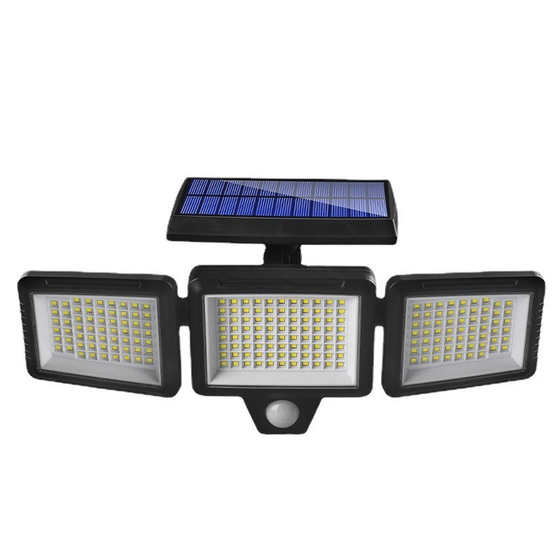 210 LED 2 Heads Motion Sensor Lights Solar Outdoor Wall Lights Remote Control Security Light