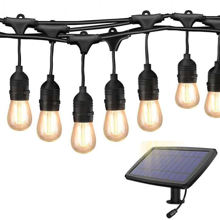 LED 45FT Outdoor Solar String Lights IP65 Christmas Tree Decoration Garland Fairy Light