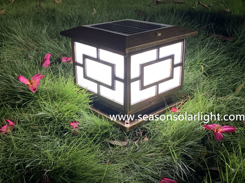 Bright Decking Light CE Solar Post Lighting Outdoor Garden Lighting with Warm White LED Light