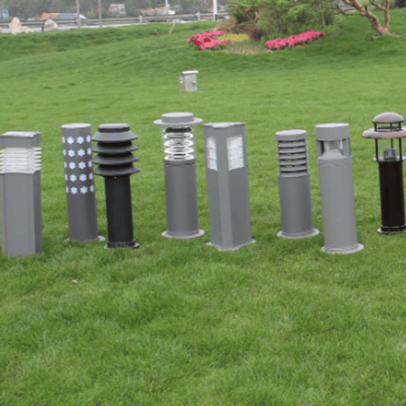 5-12W Waterproof Garden Lawn Solar Light Square Short LED Bollard Garden Lawn Lights Street Light Sensing