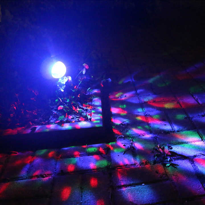 Move LED RGB Solar Projector Light Outdoor Waterproof Garden Lawn Spotlight Rotatable Floodlight Lamp Spike Light