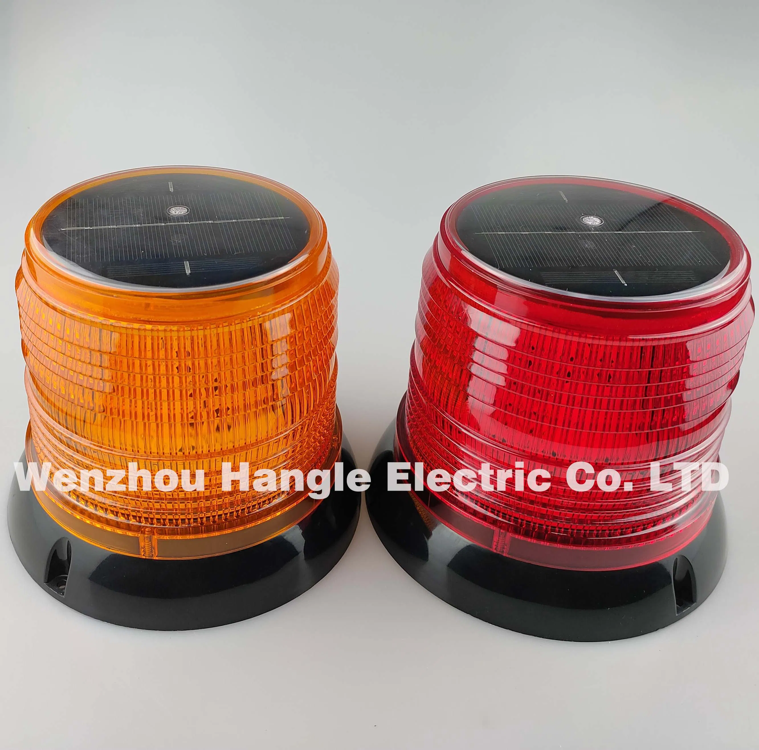 Solar Strobe Warning Light Magnetic Base Is Super Bright and Waterproof for Tower Crane Wharf in Construction Traffic Factory.
