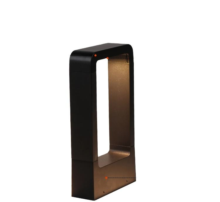 5-12W Waterproof Garden Lawn Solar Light Square Short LED Bollard Garden Lawn Lights Street Light Sensing