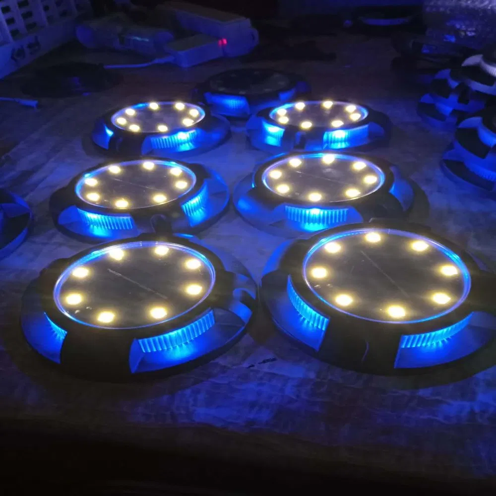 Solar Powered LED Ground Plug Light Garden Spike for Lawn Yard