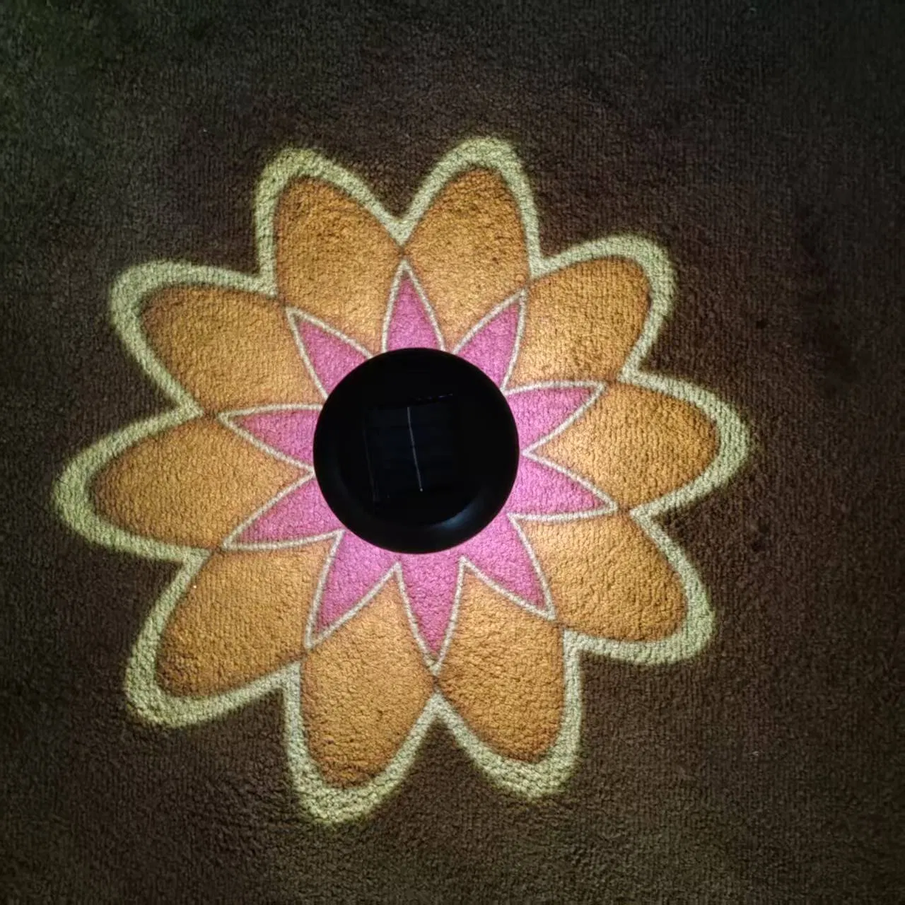 Solar Light Flower RGB Waterproof Outdoor Landscape Lawn Ground Pathway Garden Lighting