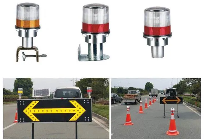 Traffic Safety Strobe Solar Flashing LED Road Warning Light
