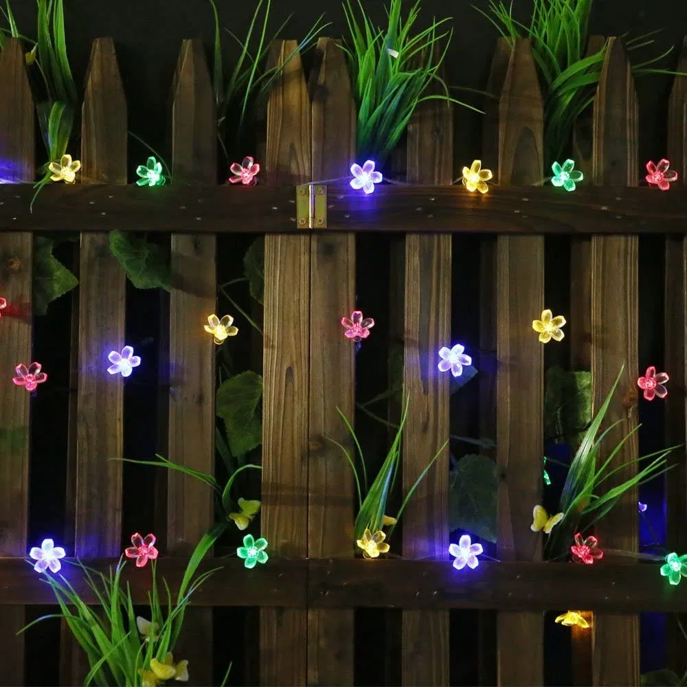 LED Solar String Lights Fairy Blossom Flower Outdoor Christmas Garden Decor Esg18076