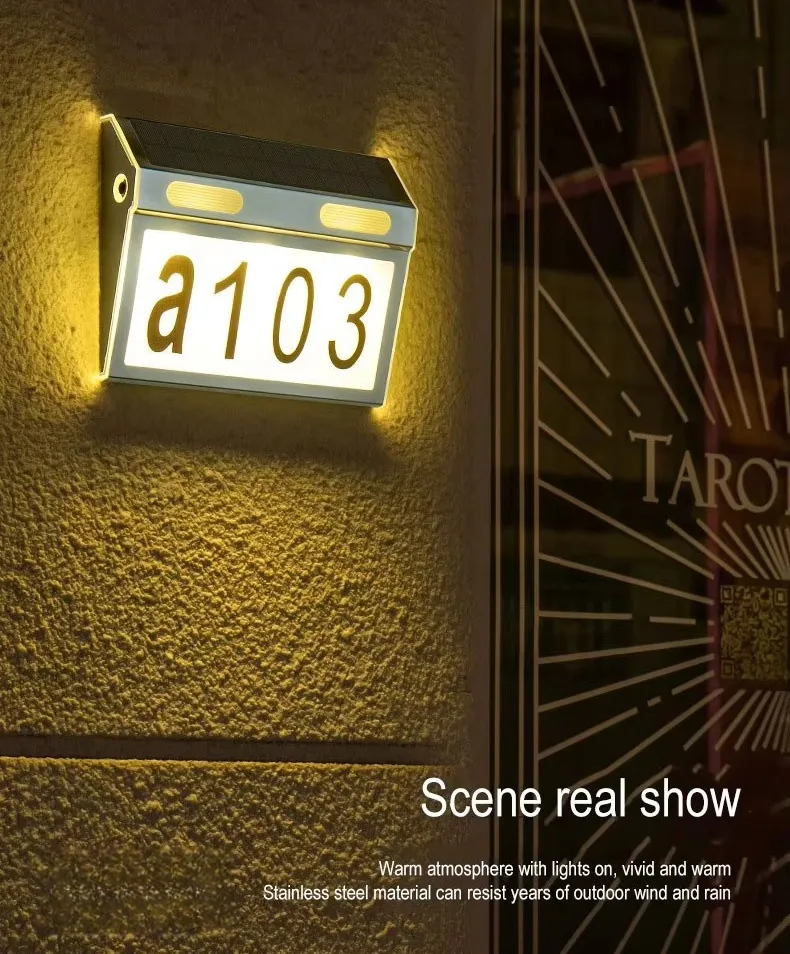 Solar House Number Light 4