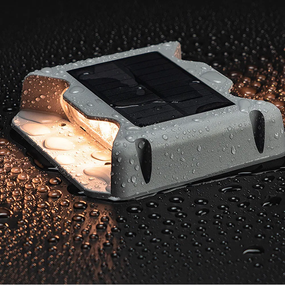 Solar Outdoor Floor Step Lights Waterproof IP65 Solar Step Lights, 4-Pack Solar Deck Lights RGB