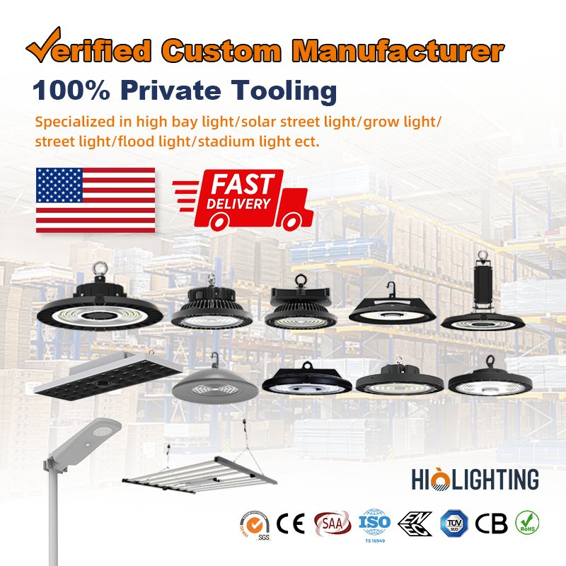 Spot Badminton Court Warehouse Lighting Solar Linear Lamp Ecolink PC Cover 400W UFO LED Light for S High Bay Lights