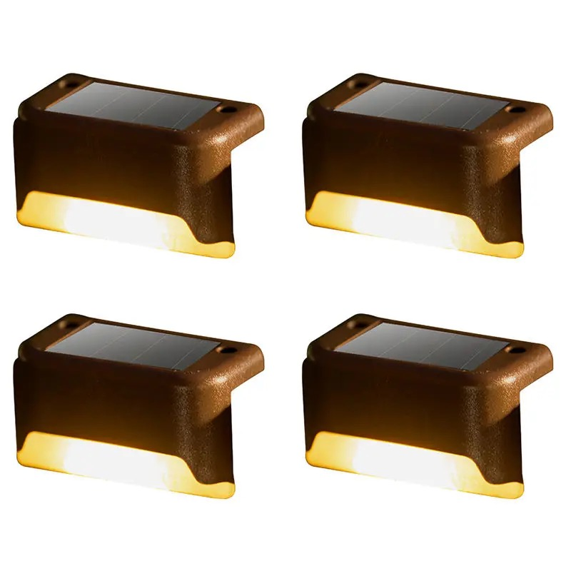 LED Step Light Solar Outdoor Deck Light for Balcony Patio Stair Fence Patio Garden Courtyard Villa Driveway Path
