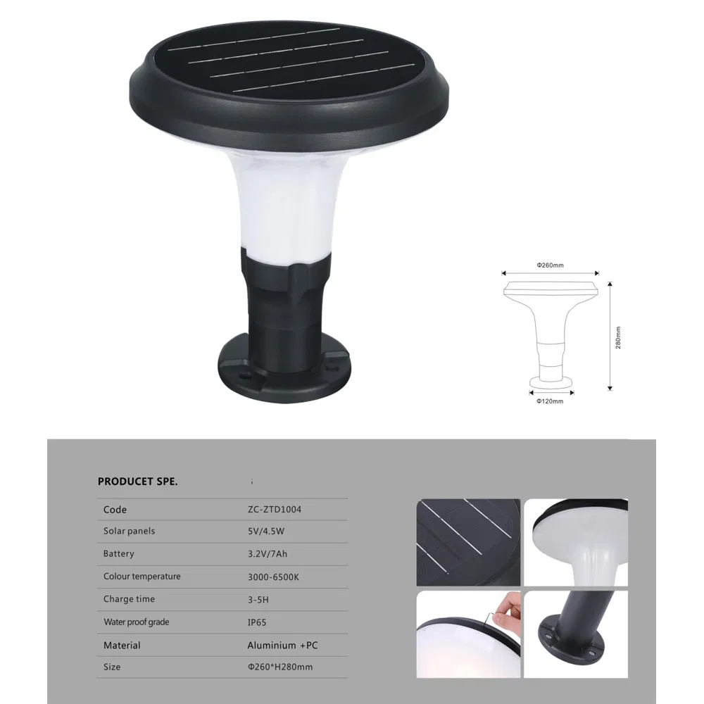 Solar LED Garden Light Detail 1