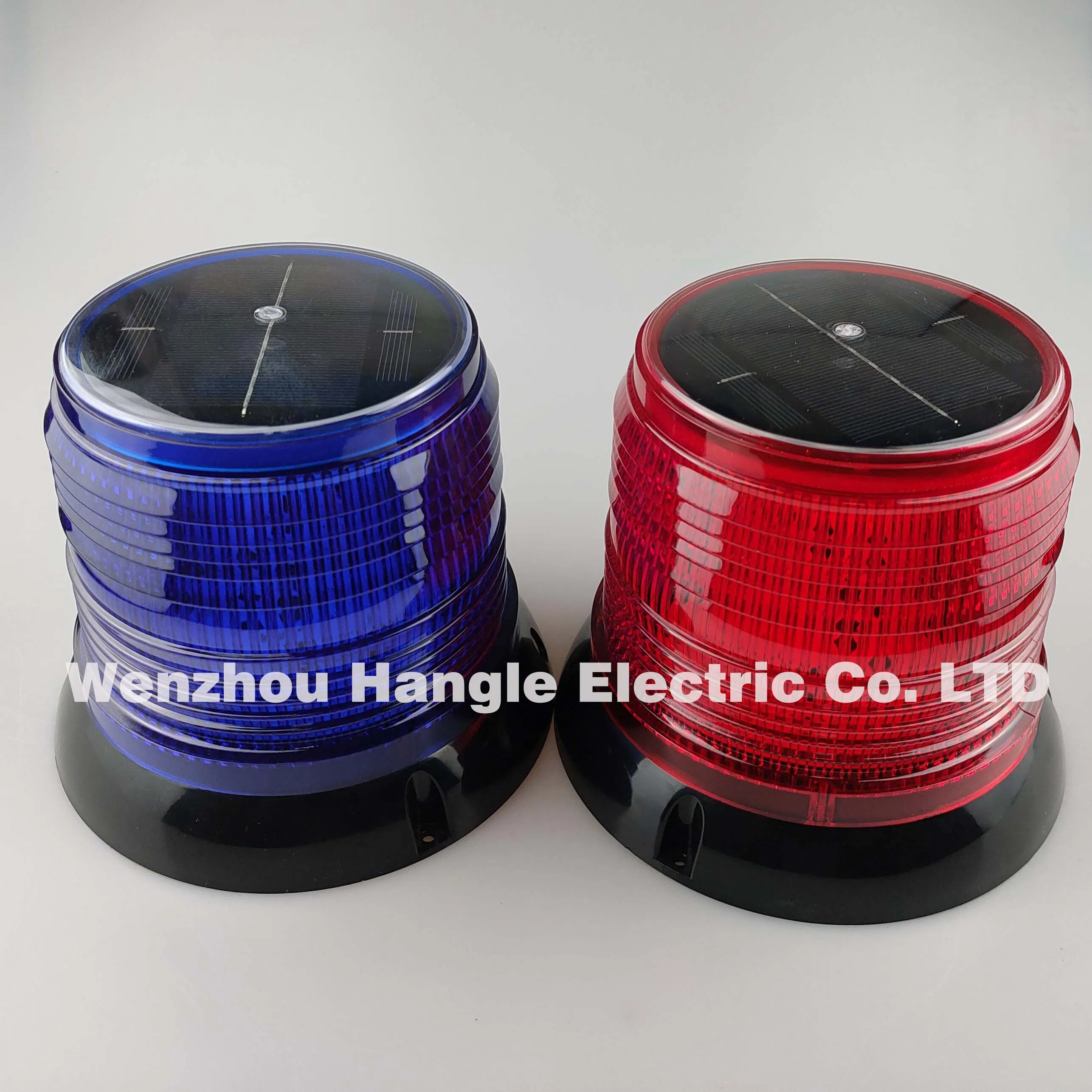 Solar Strobe Warning Light Magnetic Base Is Super Bright and Waterproof for Tower Crane Wharf in Construction Traffic Factory.