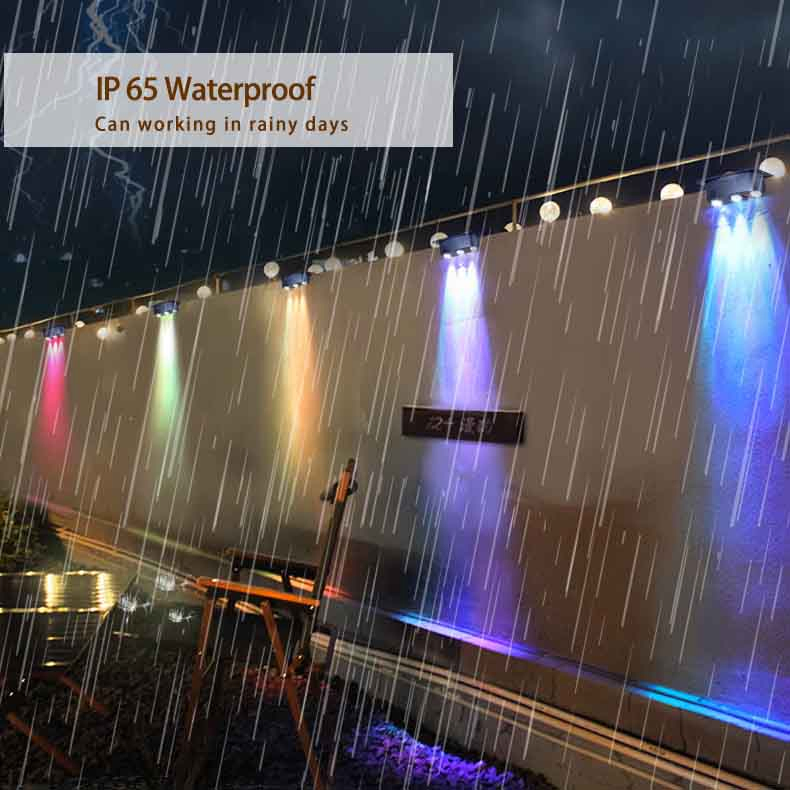 Outdoor Waterproof Deck Wall Lamp LED Solar Luminous Lighting Wall Light for Garden Fence Exterior Wall