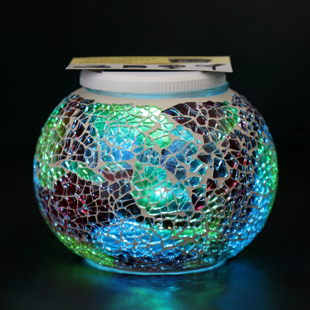 2019 New Multicolorful Ground Wall Solar Round Colorful Decoration Lantern Lamp Light