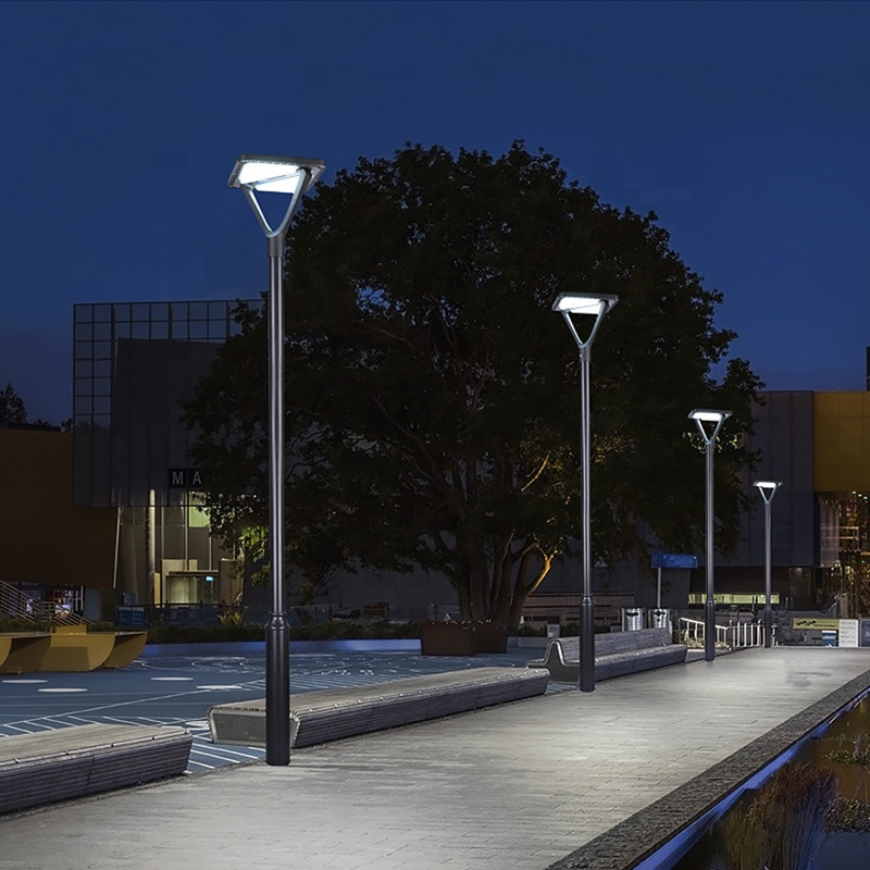 Aluminum Lights Solar Garden Light Outdoor Landscape Waterproof IP65 Pole Lamp Park Post Top Outdoor LED Garden Light