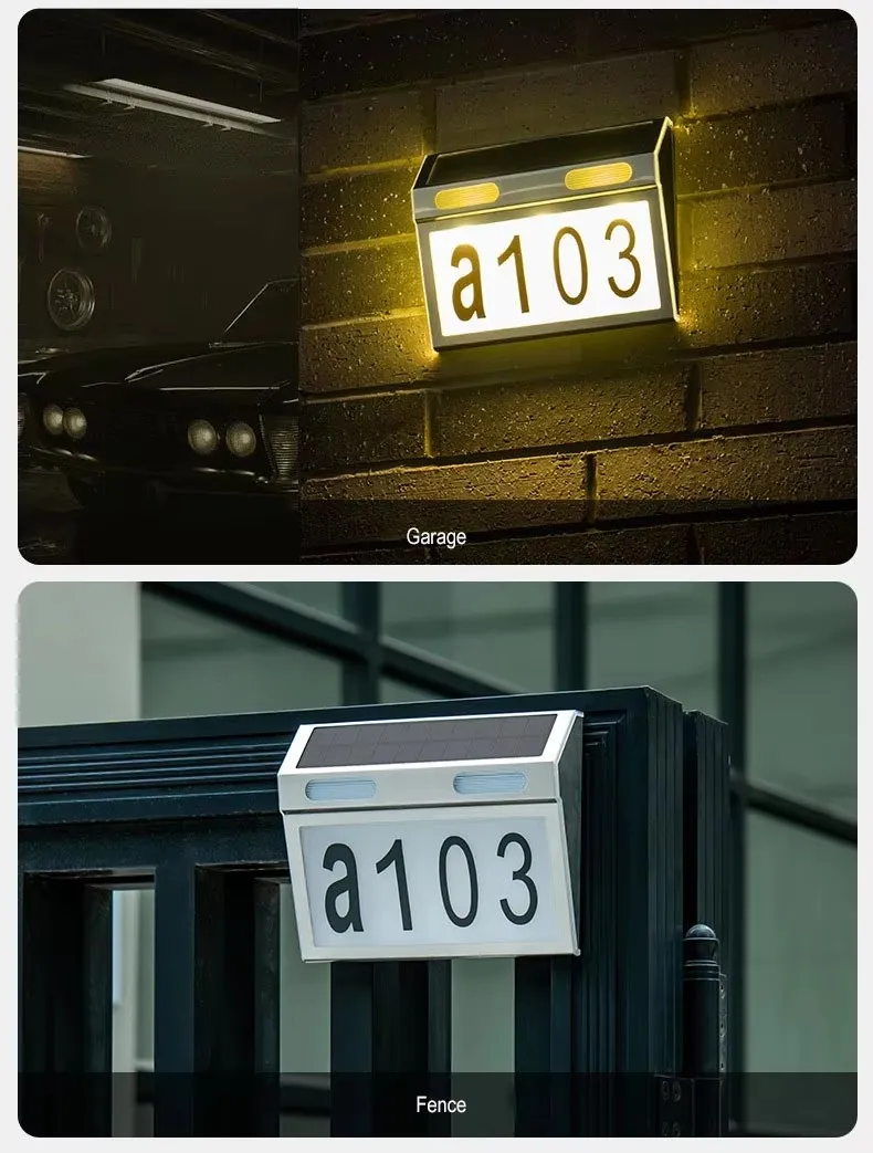 Solar House Number Light 8