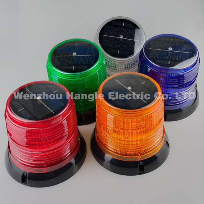 Solar Strobe Warning Light Magnetic Base Is Super Bright and Waterproof for Tower Crane Wharf in Construction Traffic Factory.