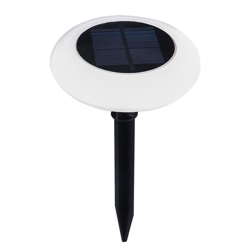 Disc-Shaped Buried Lamps RGB Color Change Waterproof LED Solar Underground Light with Spike for Park Garden
