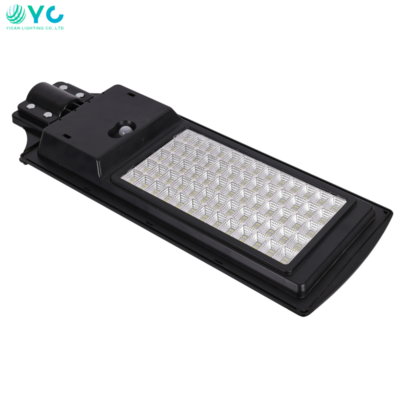 Factory Outdoor Step Induction Waterproof IP66 All in One Integrated Reflector Lamp Intelligent LED Solar Powered Street Light