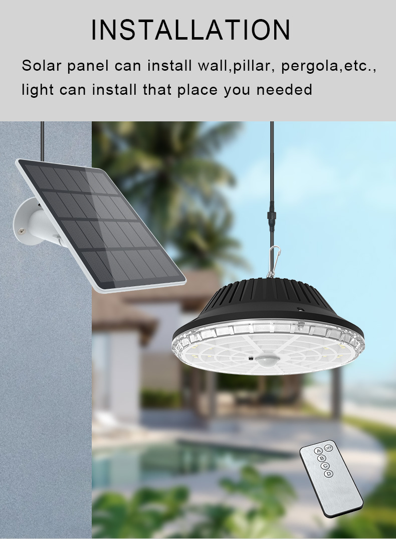 Hot Selling LED High Bay Light UFO Ceiling Light IP65 for Warehouse Solar 100W Explosion Proof LED High Bay Light with Remote Control