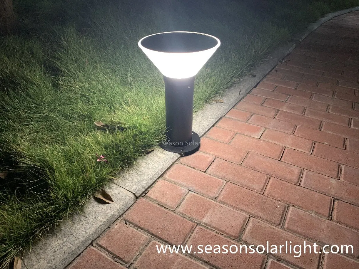 Pathway Bollard Light Outdoor LED Solar Gate Post Pillar Light for Garden Lighting