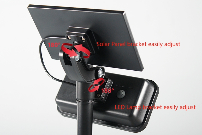 Portable ABS Rechargeable Light IP65 Garden Solar Motion Sensor Light Outdoor Solar Spot Spike Light with LED Lighting Lamp