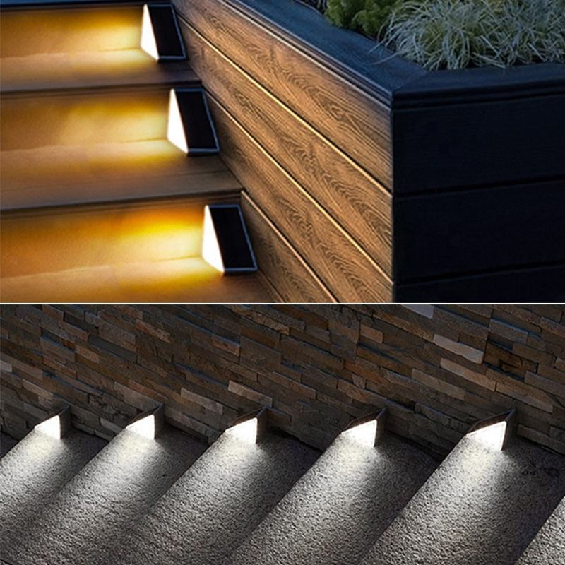 Factory LED Outdoor Light Step Lamp Lens Design Super Bright Waterproof Anti Theft Stair Solar Decor Light Solar Step Light