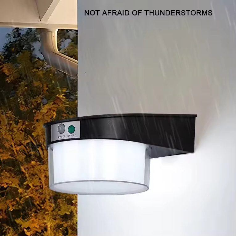 LED Solar Motion Sensor Wall Light Outdoor Waterproof Security Fence Light for Garden