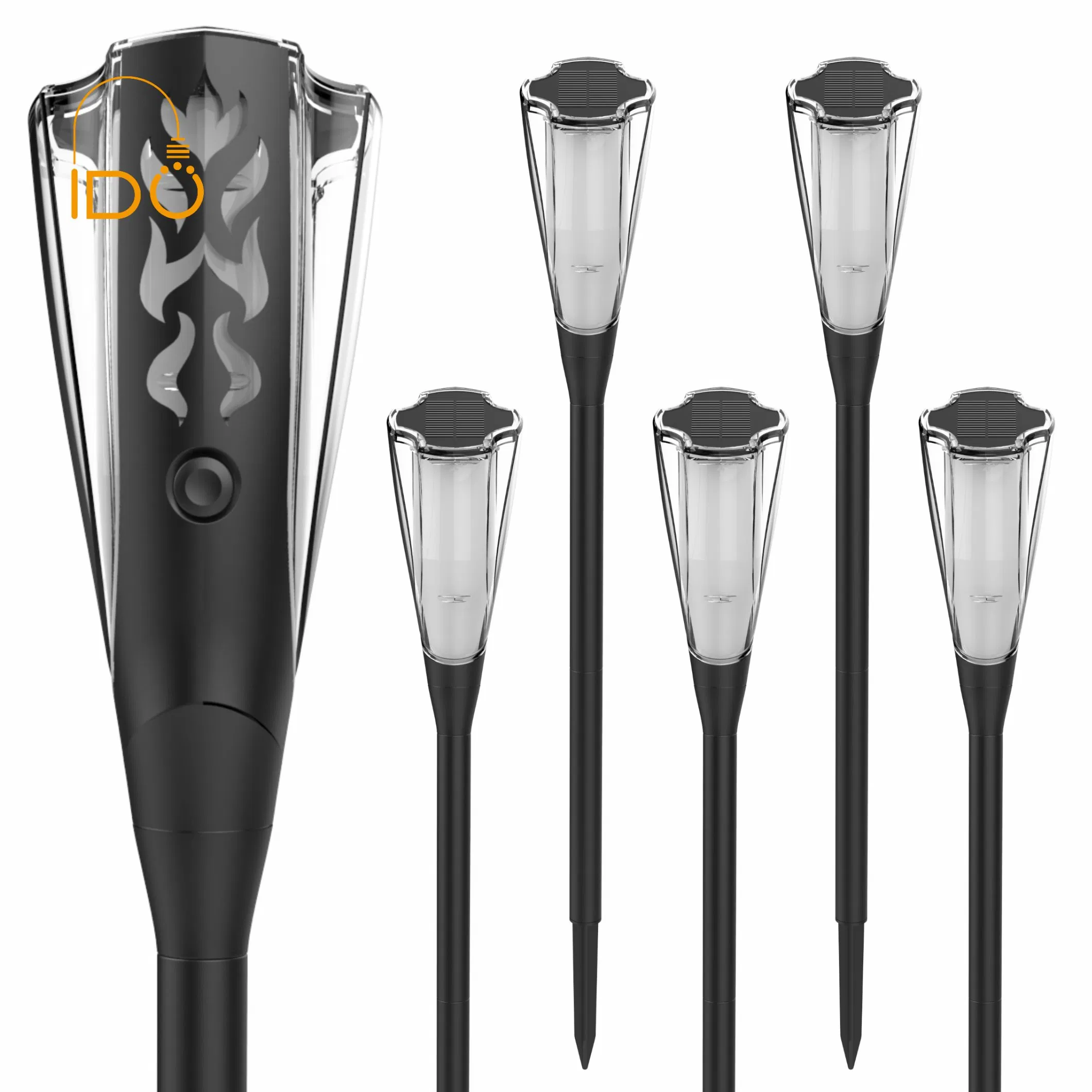Solar Spike Torch Light, Realistic Flame Effect Waterproof Garden Decor