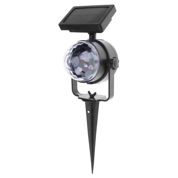 Move LED RGB Solar Projector Light Outdoor Waterproof Garden Lawn Spotlight Rotatable Floodlight Lamp Spike Light