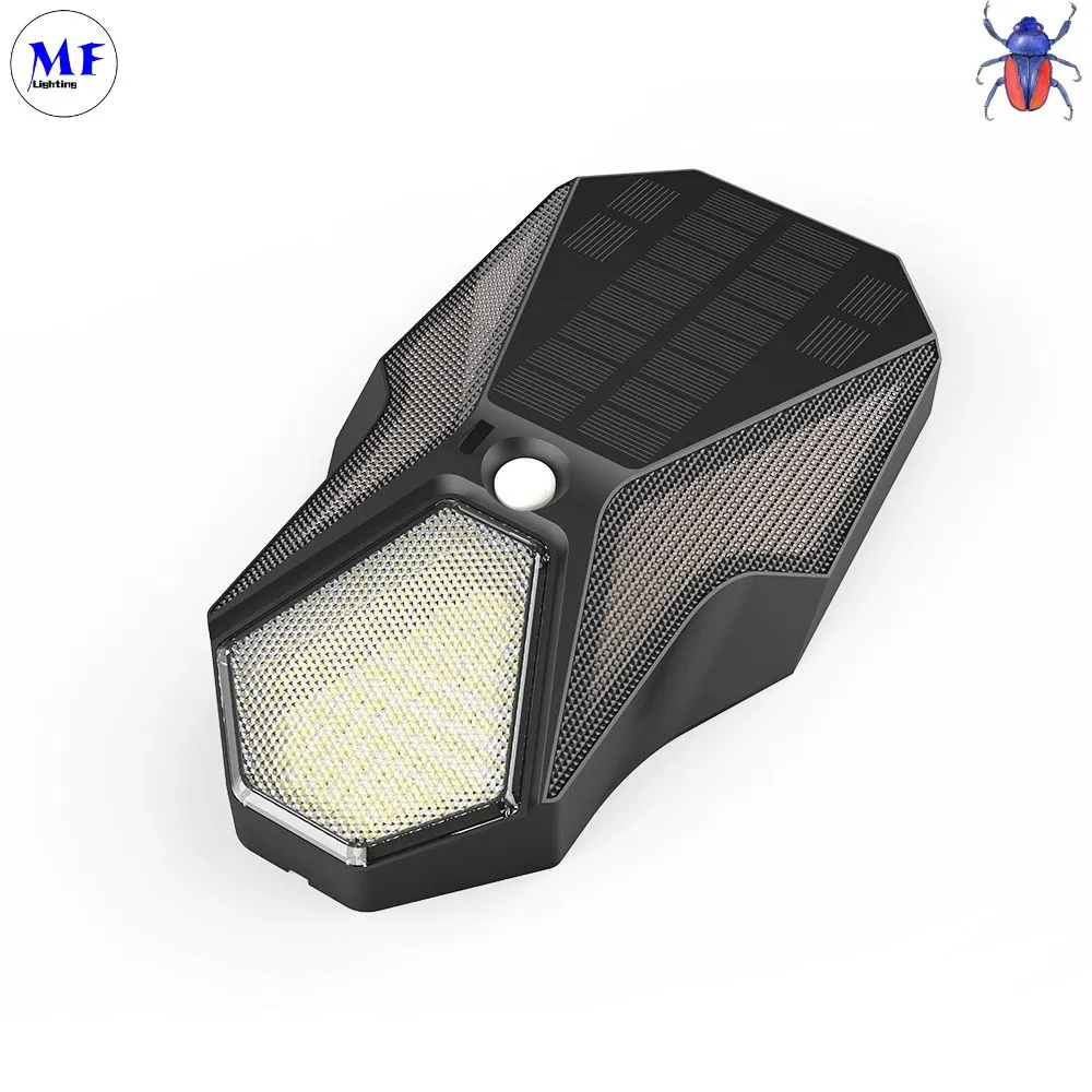 IP65 Waterproof Outdoor 3 Type Lighting Model White Warm LED Solar Wall Light with PIR Sensor for Garden Pathway Backyard Patio Front Porch Balcony Deck