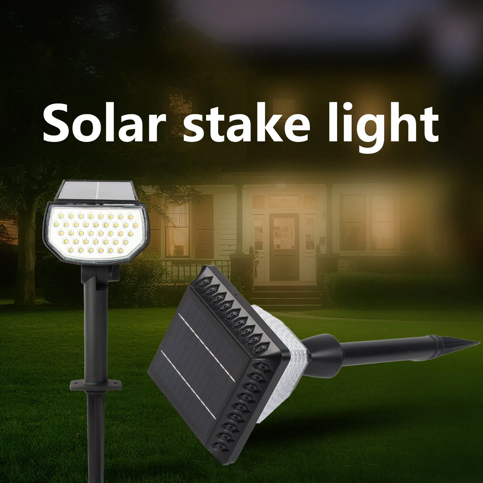 Wireless Solar Garden Light with Decorative Spike Design
