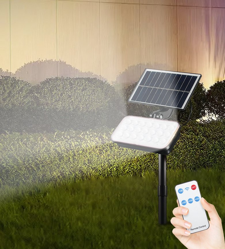 Portable ABS Rechargeable Light IP65 Garden Solar Motion Sensor Light Outdoor Solar Spot Spike Light with LED Lighting Lamp