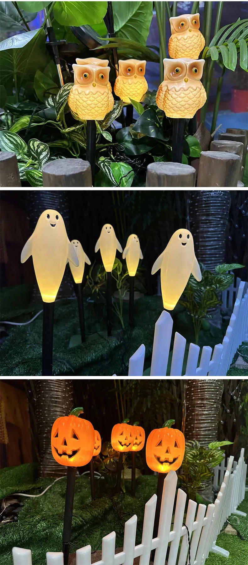 Halloween Decorative Light Outdoor Waterproof Solar Ghost Hand Candle Lights Courtyard Garden Lawn Ground LED Ground Lights