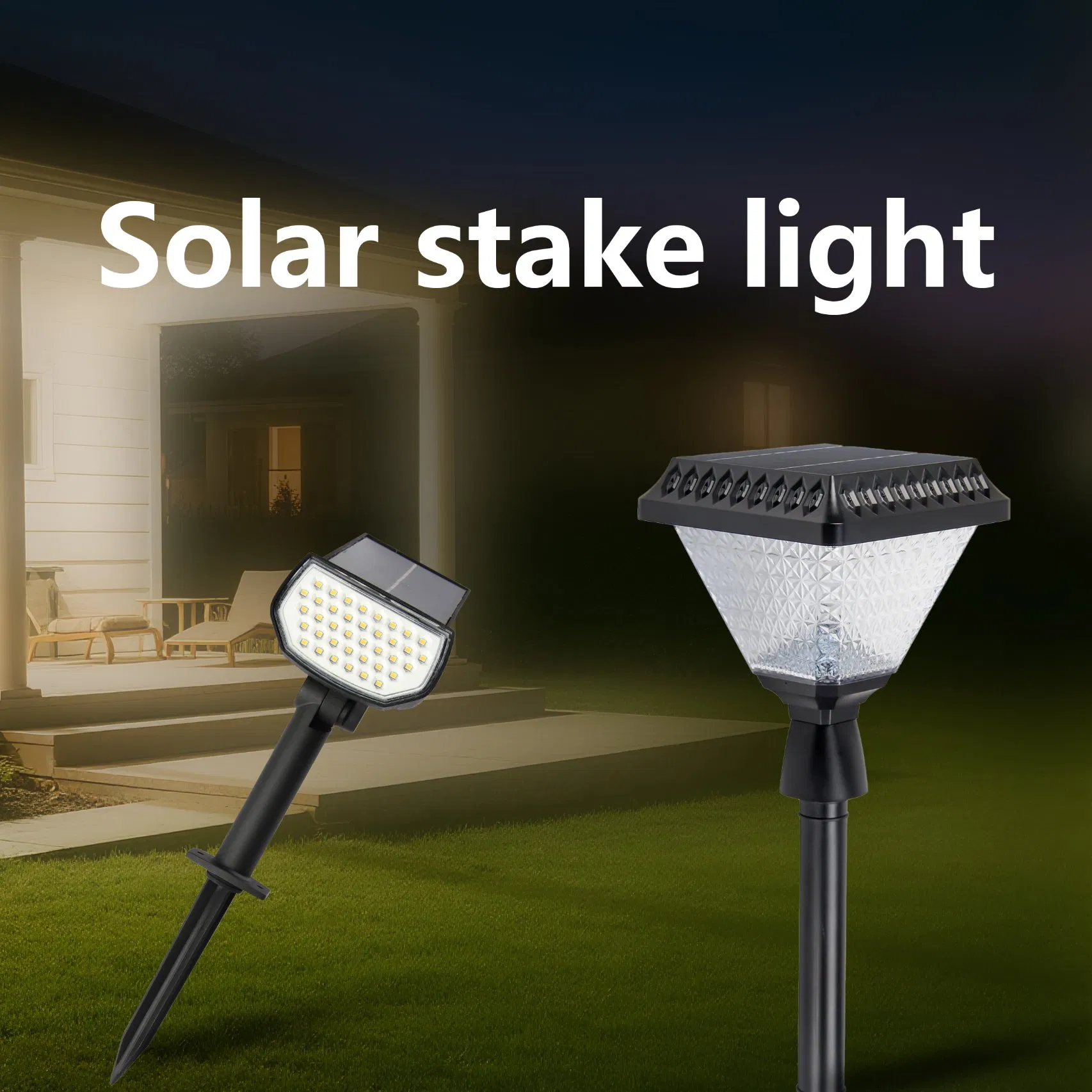 Wireless Solar Garden Light with Decorative Spike Design