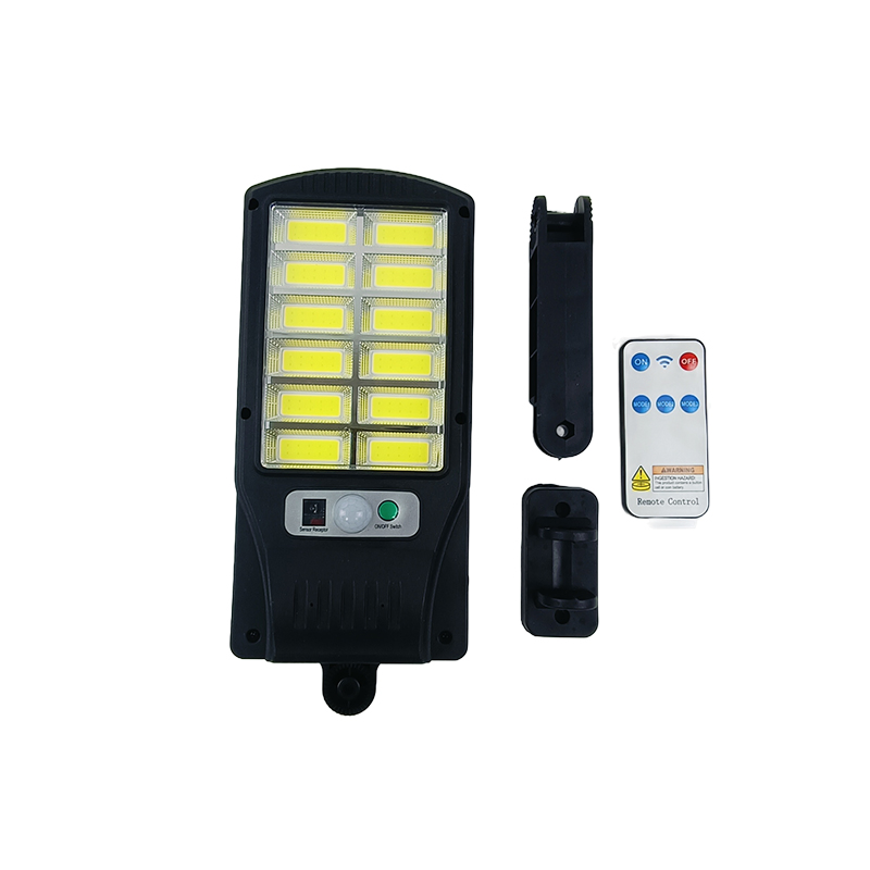 Solar Powered LED Wall Street Light with Motion Sensor &amp; Remote Control Waterproof Outdoor Security Lighting